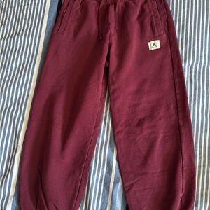 Kids Burgundy Jordan Flight Sweatpants